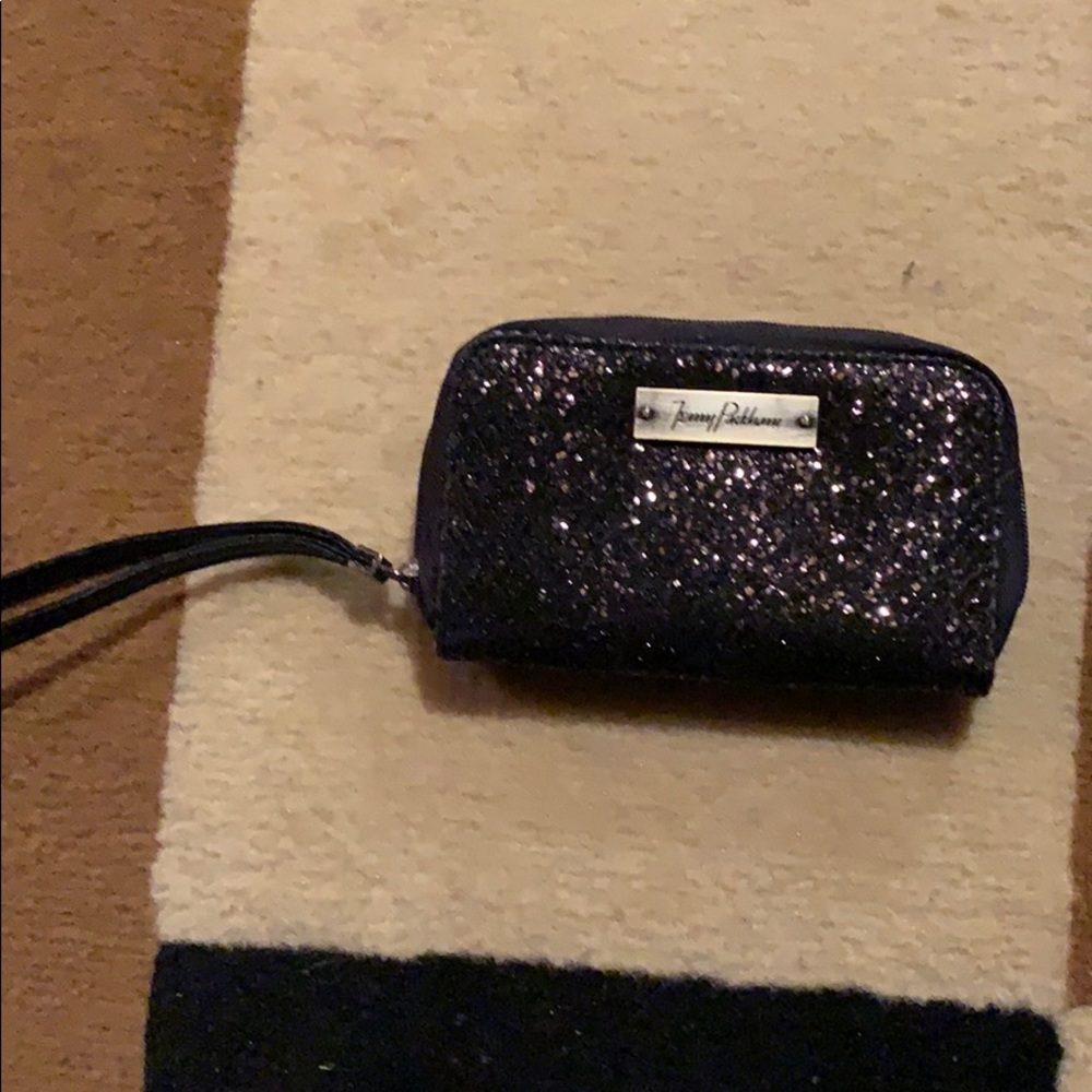 Black sparkle wallet wristlet